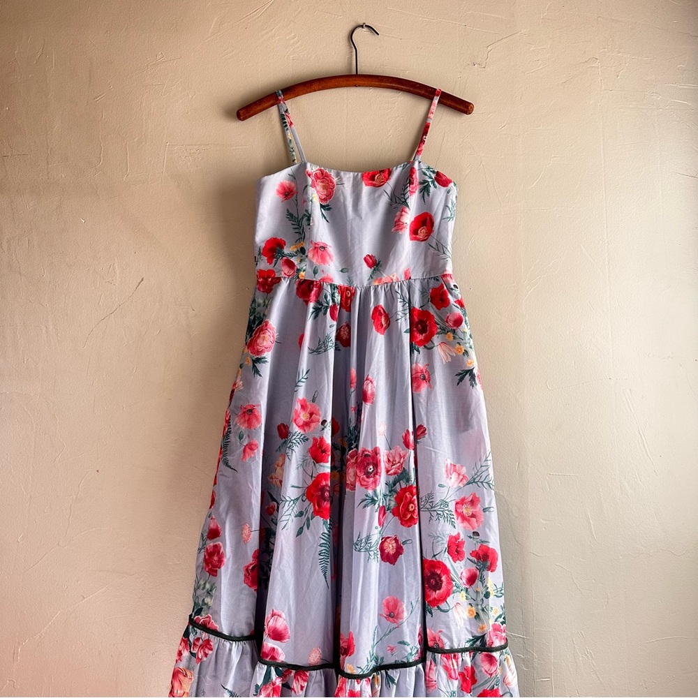 Madame Shoushou full length floral sundress with bodice style top